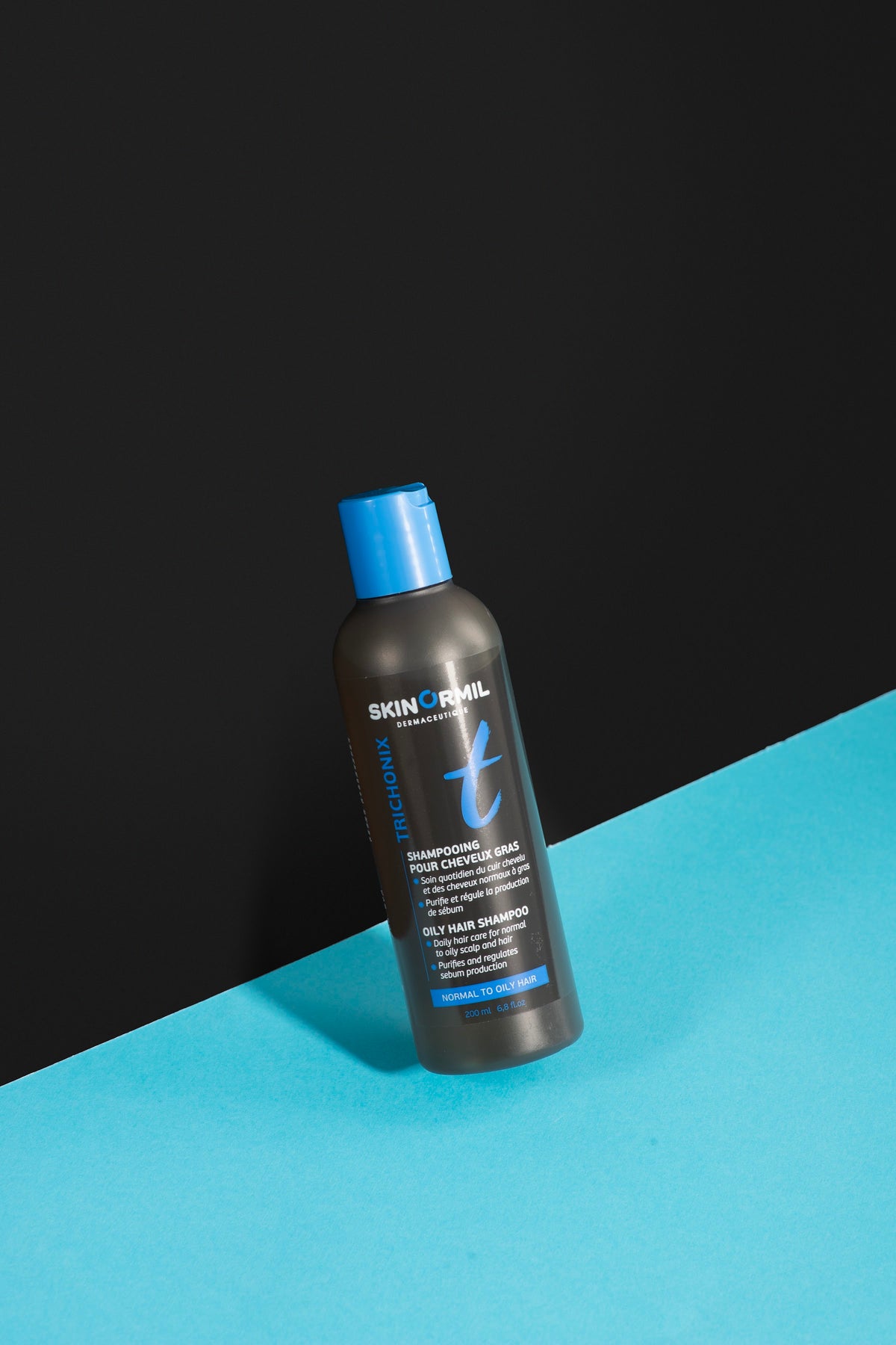 Trichonix oily hair shampoo, studio shot